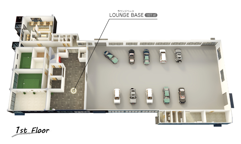 砺波市の会員制複合施設 sanTas（サンタス）のLOUNGE BASE（ラウンジベース）