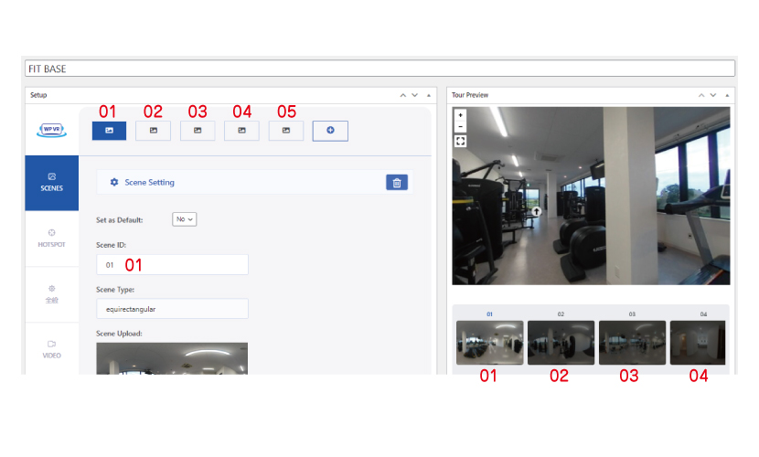 WP VR-WordPress用360度パノラマおよびバーチャルツアークリエーターの使い方。シーンを登録する。