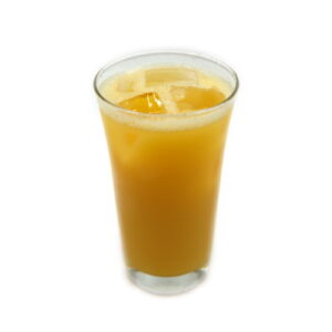オレンジジュース。富山県砺波市の定食屋サンタス食堂のドリンクメニュー。