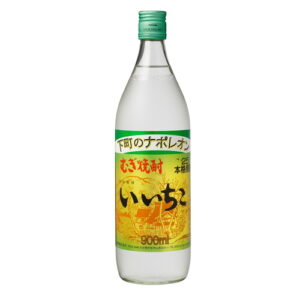 麦焼酎いいちこ900ml。富山県砺波市の定食屋サンタス食堂のドリンクメニュー。