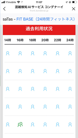富山県砺波市の会員制複合施設 sanTas（サンタス）のFIT BASE（フィットベース）。混雑状況がリアルタイムでわかるシステム導入。