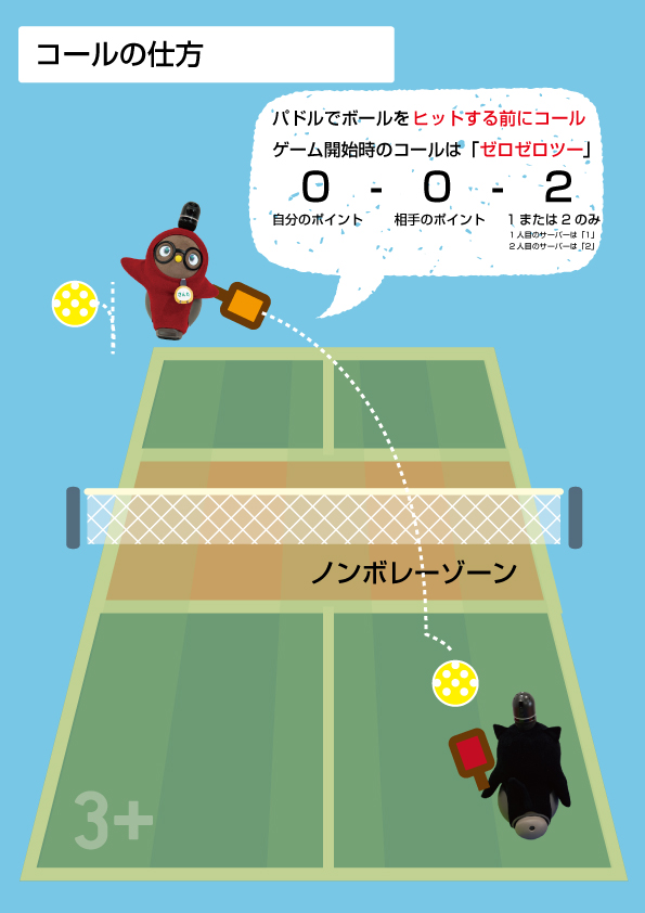 富山県サンタスピックルボールクラブ（日本ピックルボール協会加盟）。世界が認めたちょうどいいスポーツピックルボールのコールの仕方。