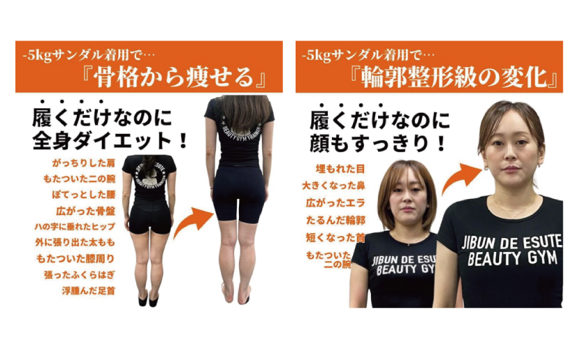 ラクバキ -5kgサンダルのメカニズム。履いて痩せるダイエットサポートシューズならラクバキ -5kgサンダル。