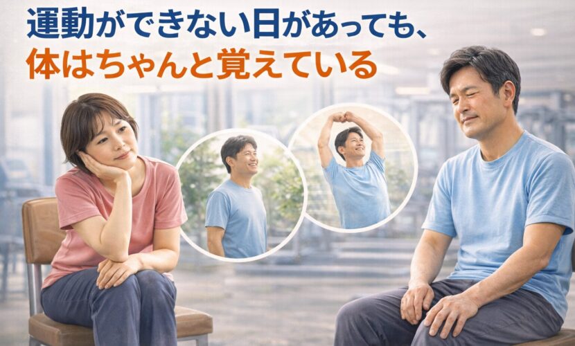 運動ができない日があっても、体はちゃんと覚えている｜富山県砺波市会員制複合施設sanTas（サンタス）