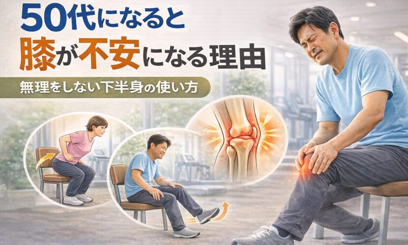 50代になると膝が不安になる理由｜無理をしない下半身の使い方｜富山県砺波市会員制複合施設sanTas（サンタス）
