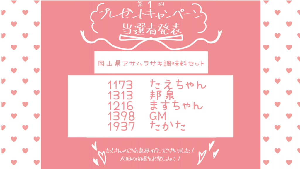 第1回プレゼントキャンペーン。岡山県アサムラサキ調味料セット。