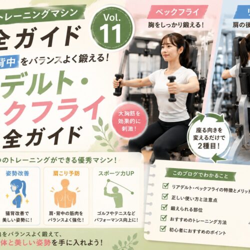 肩・胸・背中をバランスよく鍛える！リアデルト・ペックフライ完全